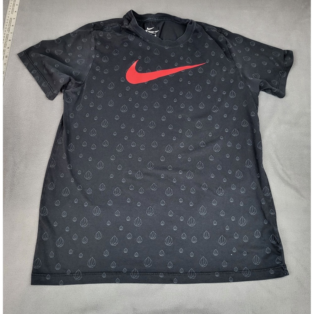 Nike‎ Raining Buckets Shirt Mens Large Black AOP Lightweight Stretch Performance